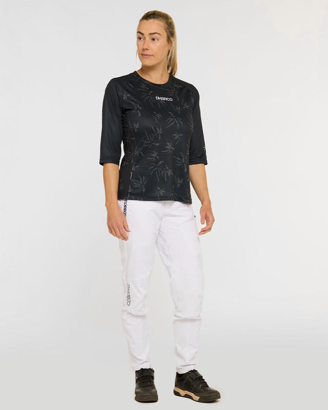 Womens 3/4 Sleeve Jersey | Leopard Palm